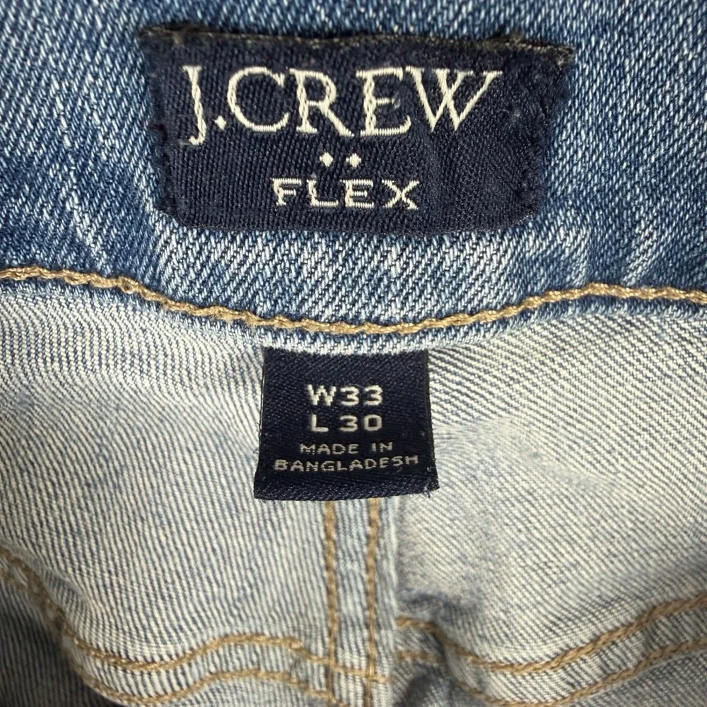 J. Crew Flex Slim Fit Light Wash‎ Denim Jeans Mens W33 L30 READ